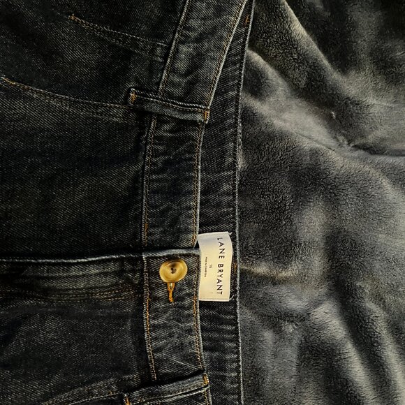 Pleated Wide-Leg Denim Trousers - Picture 3 of 6